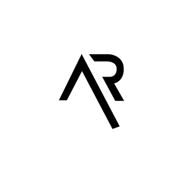 Ar letter logo-ontwerp