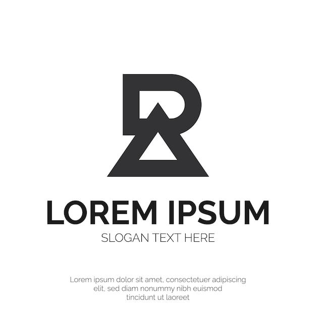 Дизайн логотипа письма и шаблона AR