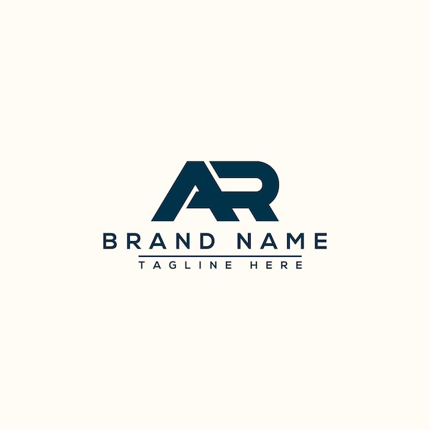 Элемент векторного графического брендинга шаблона логотипа AR