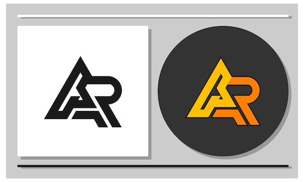 Vector ar-logo-ontwerp logo voor initialen of merk