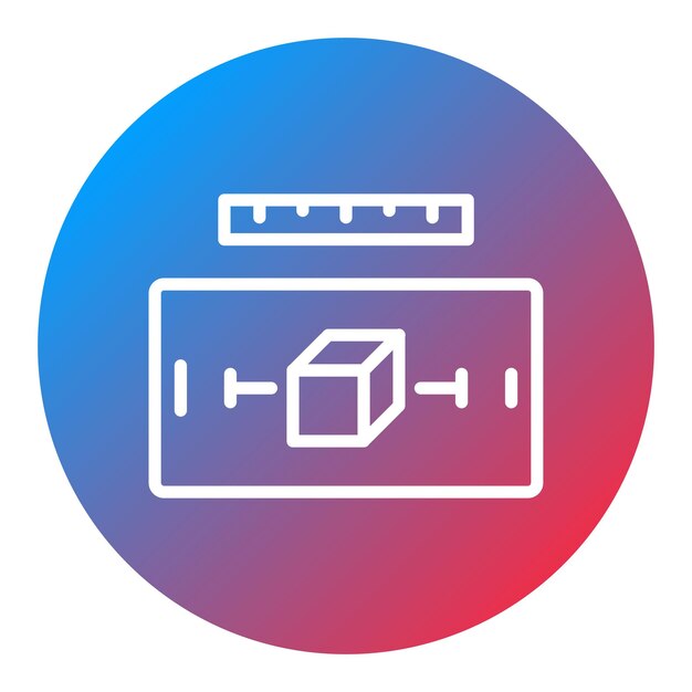 Ar Measuring icon vector image Kan worden gebruikt voor Augmented Reality