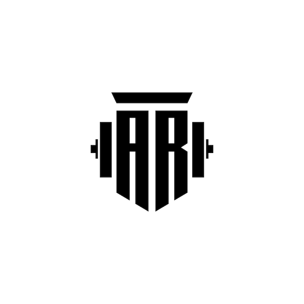 Vector ar monogram logo design letter tekst naam symbool monochroom logo alfabet karakter eenvoudig logo