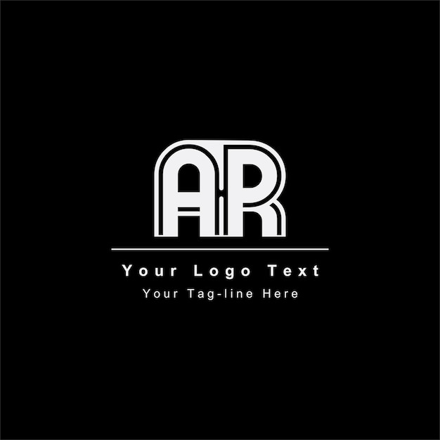 AR- of RA-letterlogo Uniek aantrekkelijk creatief modern initiaal AR RA AR initiaal gebaseerd letterpictogramlogo