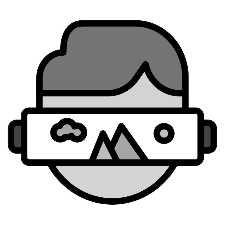 Vector ar 관광 아이콘 터 이미지는 증강 현실에 사용할 수 있습니다.
