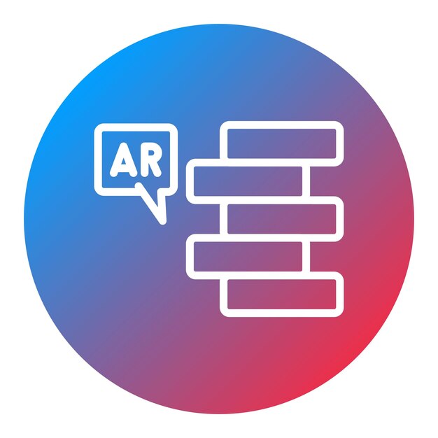 Ar Tumbling Blocksのアイコンベクトル画像は,拡張現実に使用できます