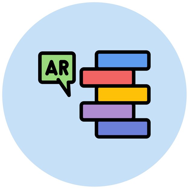 Ar Tumbling Blocks icoon vector afbeelding Kan worden gebruikt voor Augmented Reality