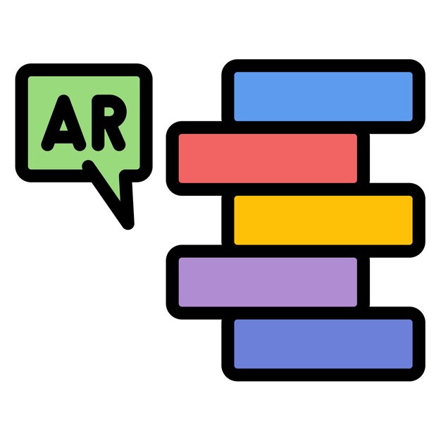 Ar Tumbling Blocks icoon vector afbeelding Kan worden gebruikt voor Augmented Reality