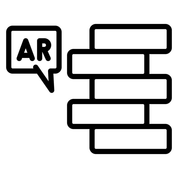 Ar Tumbling Blocks icoon vector afbeelding Kan worden gebruikt voor Augmented Reality