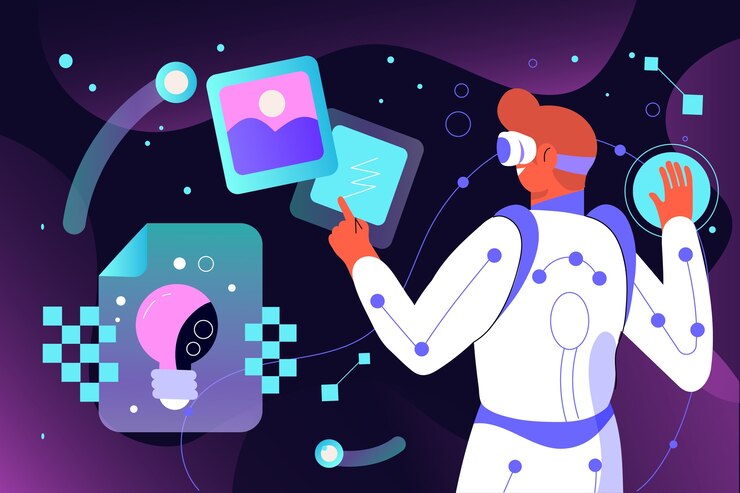 Vector ar and vr background design template