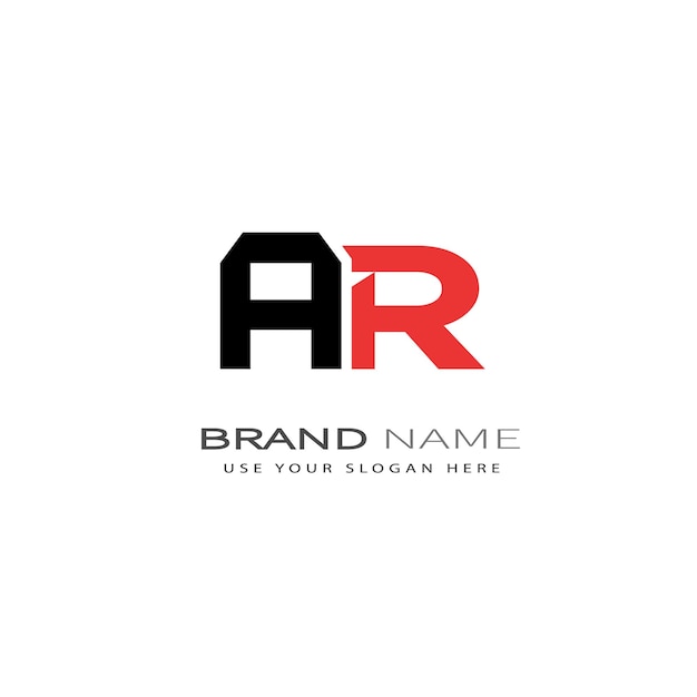 Ar428 letter ar logo ontwerp