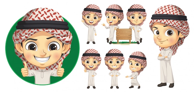 Arab Boy Character Set