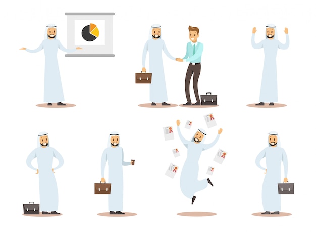 Arab business character design 9