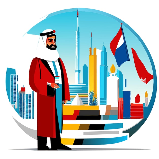 arab businessman vector illustration