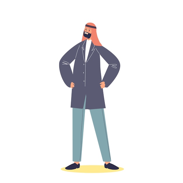 arab businessman wearing hijab and casual formal suit confident arabic man business owner