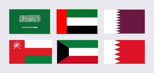ベクトル アラブ諸国の旗セット
