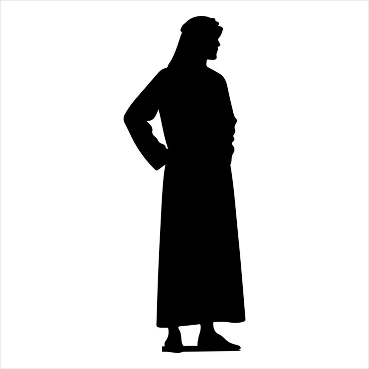 अरब मुस्लिम आदमी वेक्टर सिल्हूट