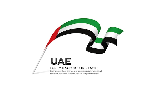 Arab United Emirates flag vector