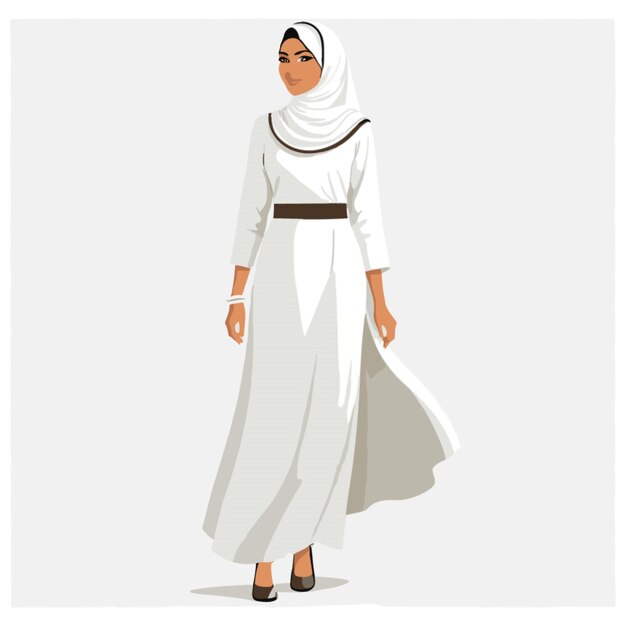 Arab woman vector on white background