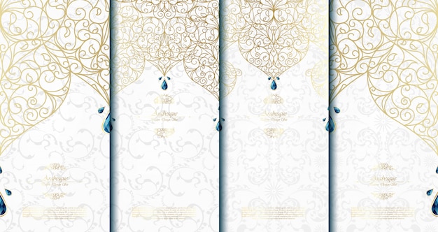 Vector arabesque abstract islamic template