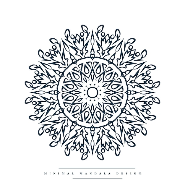 Vector arabesque mandala coloring page with natureinspired elements