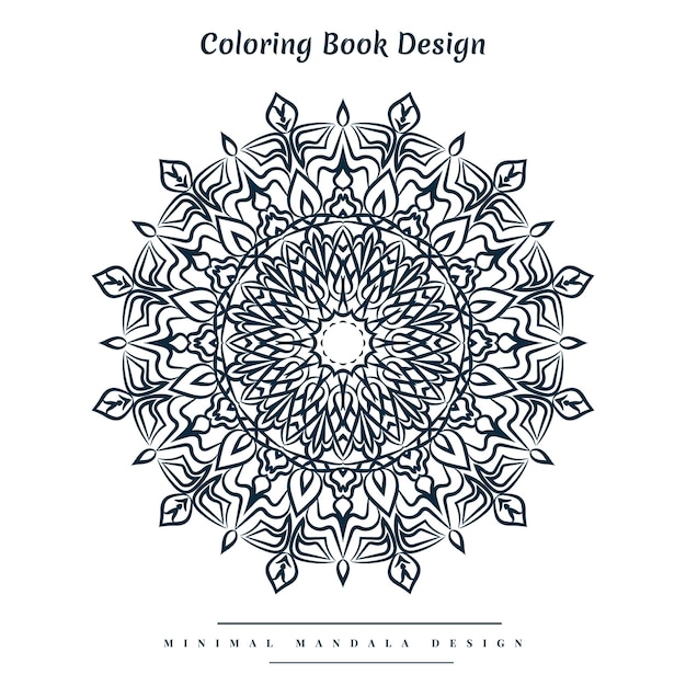 Vector arabesque mandala islamic coloring book design for kids and adults