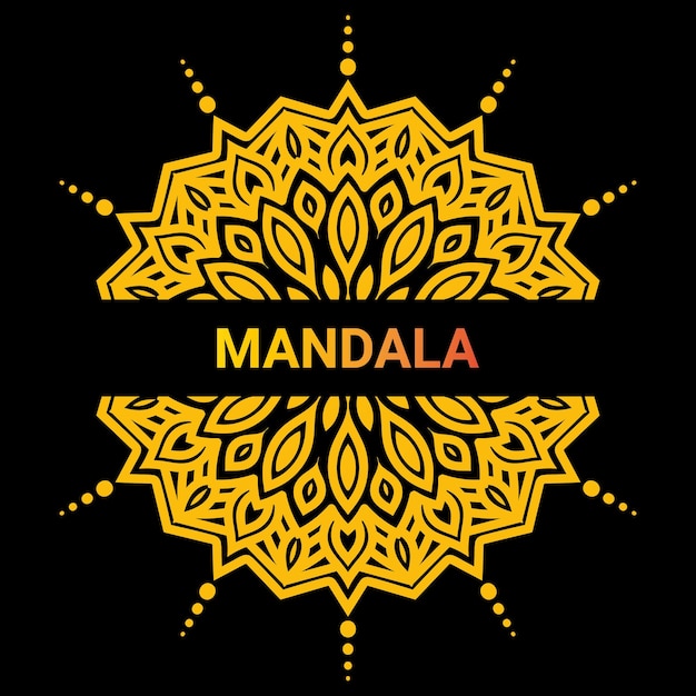 Vector arabesque mandala patroon ontwerp met abstracte achtergrond hand getekend prachtige etnische voor kaartinham