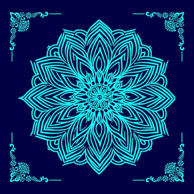 arabesque style luxury colorful mandala background