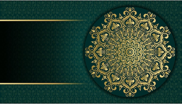 アラベスク スタイルの装飾的な背景デザイン。美しい豪華な曼荼羅の背景デザイン。