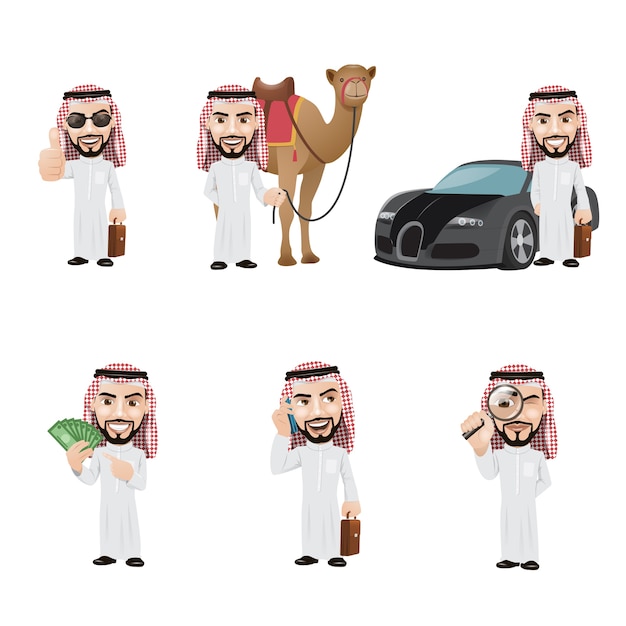 Arabian man character set