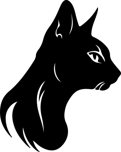 Arabian mau cat black silhouette with transparent background