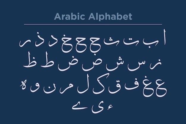 Arabic alphabet calligraphy sulas fonts style