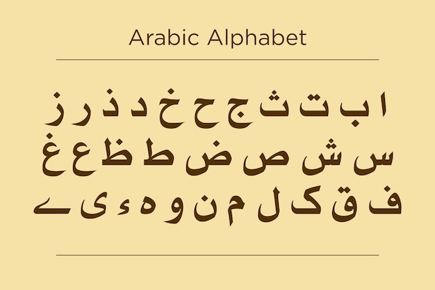 Arabic alphabet calligraphy urdu najd fonts style