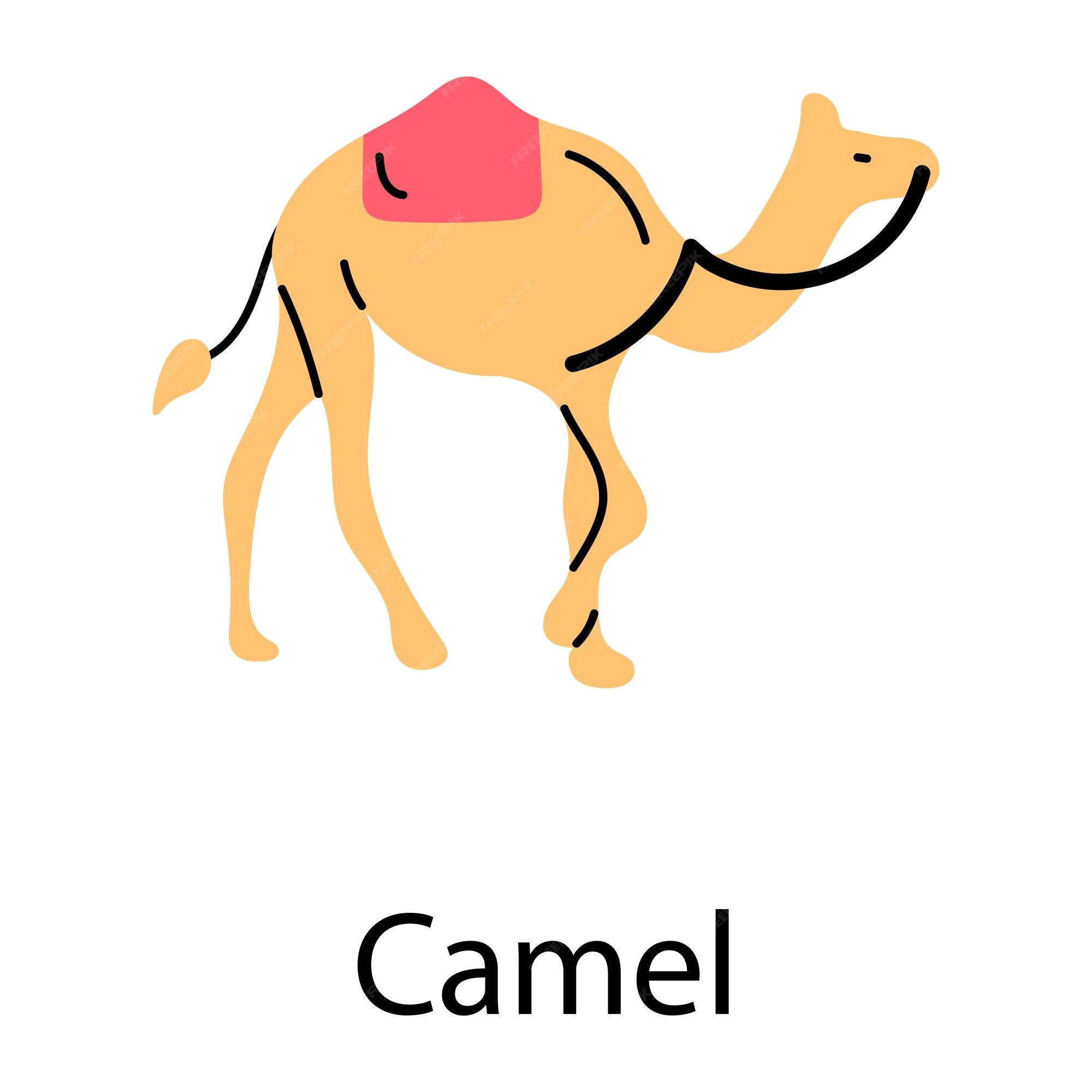 Premium Vector | An arabic camel colored icon