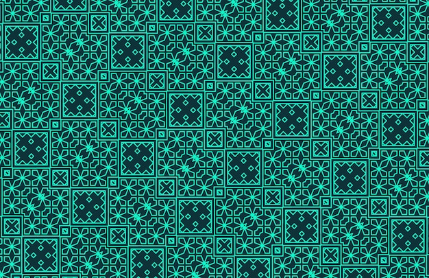 Arabic geometric blue fabric pattern