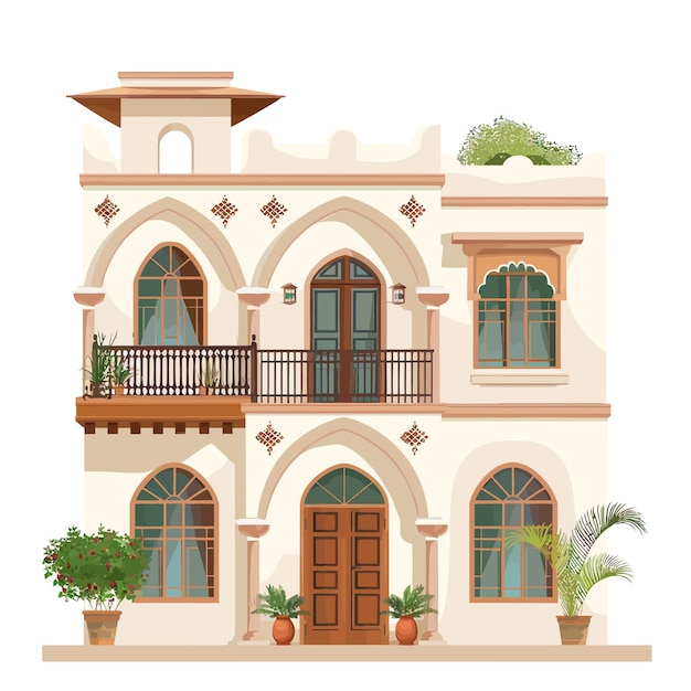 Vettore arabic_house_vector_illustrazione