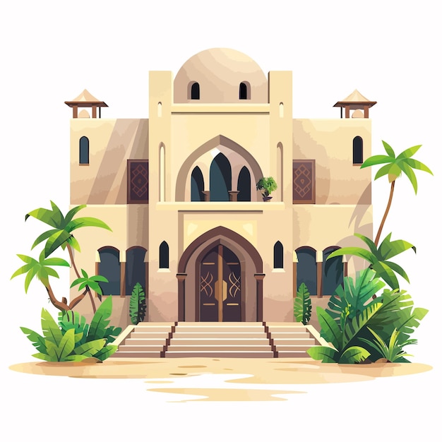 Vettore arabic_house_vector_illustrazione