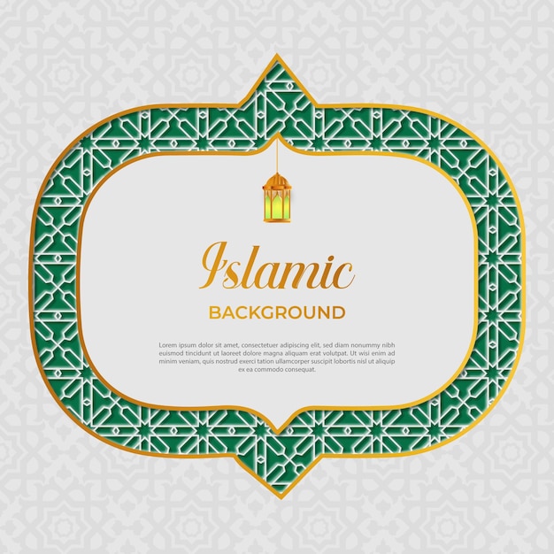 Arabic islamic luxury background template with  patern