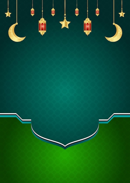 Arabic Islamic Ramadan Kareem Ornamental Flyer Banner With Ramadhan Lantern Eid Al Fitr Background