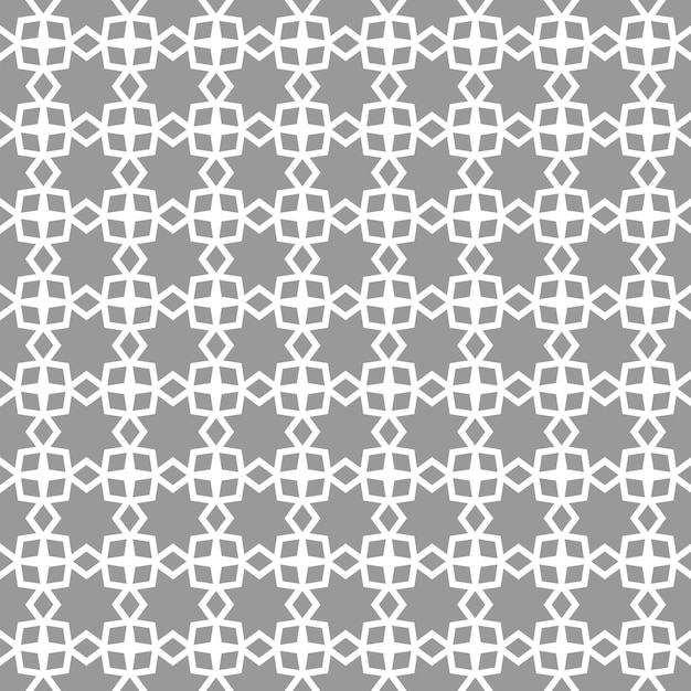 Modello senza cuciture arabo e islamico con stelle, ornamento geometrico di linea. grigio e bianco. ottimo design per tessuto, tessuto, copertina, carta da parati, sfondo