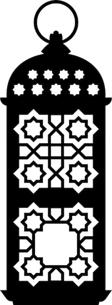 Lampade arabe ramadan carta tagliata illustrazione vettoriale arredamento islamico silhouette contorno