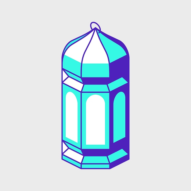 Arabic lantern isometric vector icon illustration