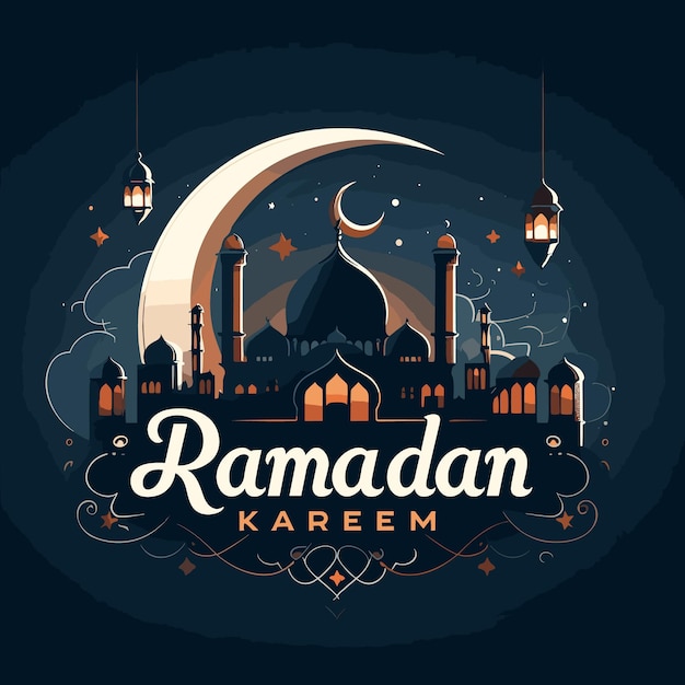 arabic lantern of ramadan celebration background vector illustration Ramadan Mubarak