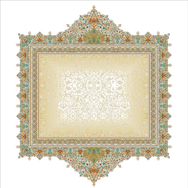 Vector arabic luxury border and frame