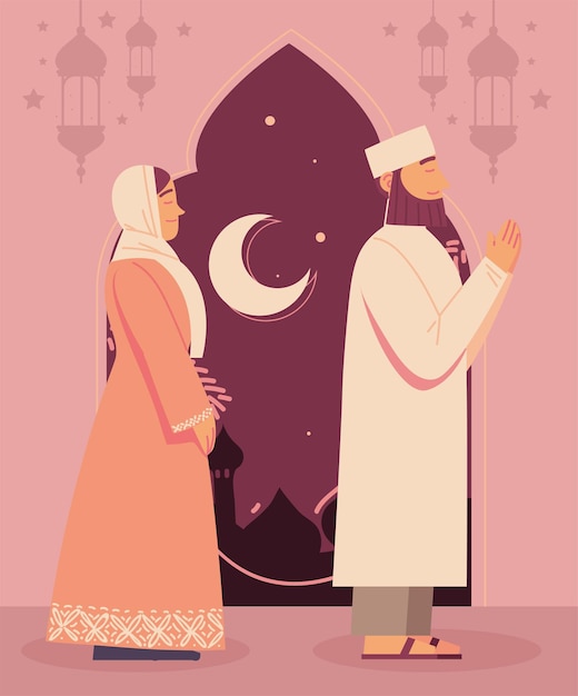 Arabic man and woman