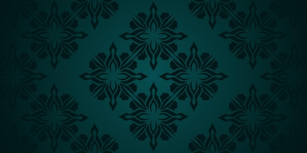 arabic motif green background