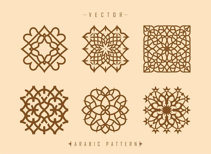 Vector arabic pattern art middle eastern style pattern