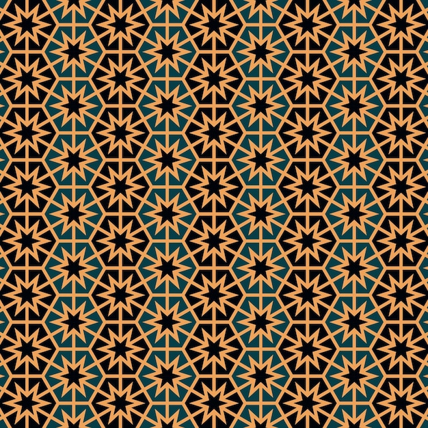 Arabic pattern background Islamic ornament vector Traditional Arabian geometry