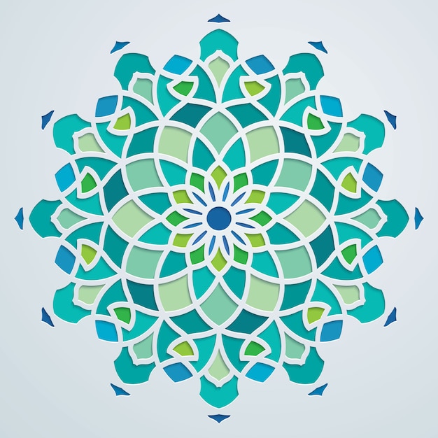 ベクトル アラビアパターンの幾何学的な華やかな背景