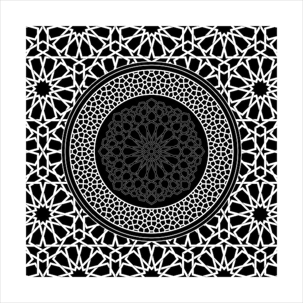 Vettore ornamento geometrico senza cuciture con motivo arabo