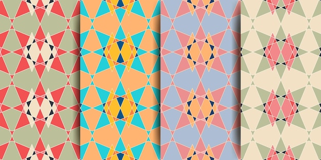 Arabic seamless pattern in multicolored palette Arabic ornament Oriental decor Ramadan wallpaper design Moroccan style Vector